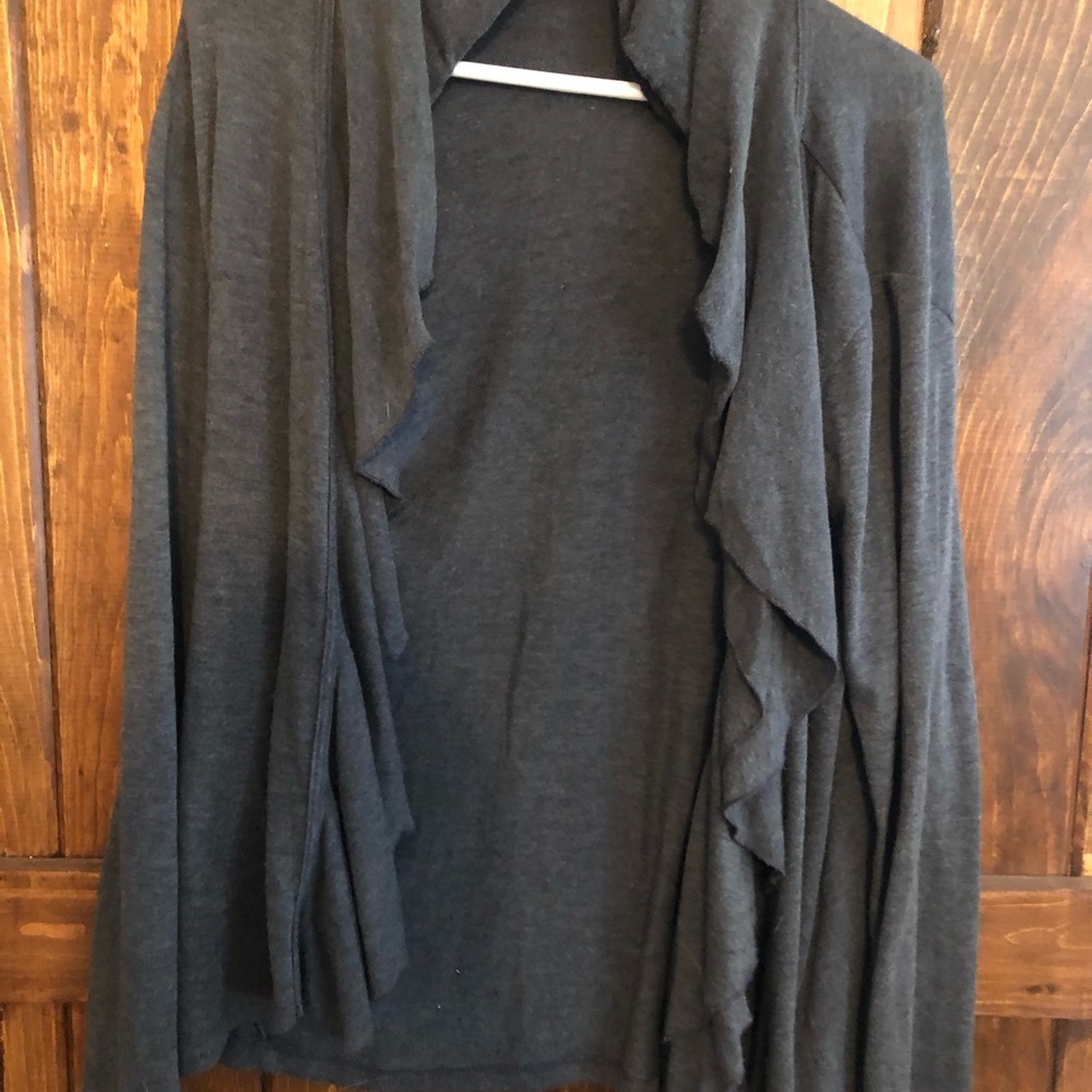 Woman’s ruffled cardigan